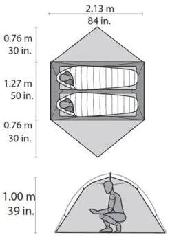 MSR Hubba Hubba NX / 2 Persoons Tent Groen -Kampeeruitrustingswinkel 10085 hubba hubba nx