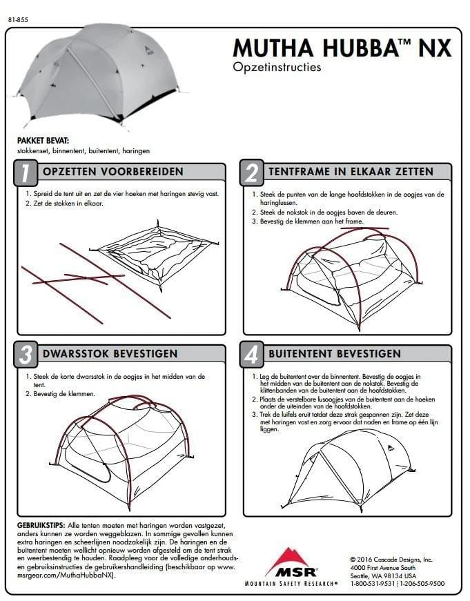 MSR Mutha Hubba NX / 3 Persoons Tent Groen 7 MSR Mutha Hubba NX / 3 Persoons Tent Groen - Afbeelding 7
