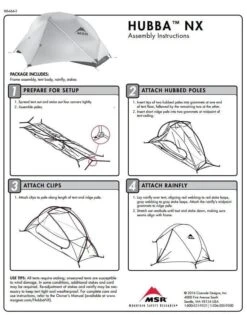 MSR Hubba NX / 1 Persoons Tent - Groen -Kampeeruitrustingswinkel 34261 msr hubba nx 1 persoons tent