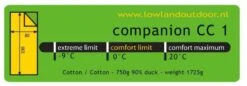 Lowland Companion CC 1 Deken Slaapzak Dons Blauw -Kampeeruitrustingswinkel 48113 lowland companion cc 1