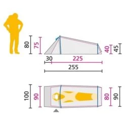Jack Wolfskin Gossamer 1 / 1 Persoons Tent Donkergroen -Kampeeruitrustingswinkel 66200 jack wolfskin gossamer 1 1 persoons tent