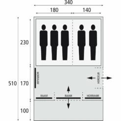 Bardani Spitfire 340 RSTC - 5 Persoons Tent Beige 11 Bardani Spitfire 340 RSTC - 5 Persoons Tent Beige -Kampeeruitrustingswinkel 74857 bardani spitfire 340 rstc 5 persoons tent