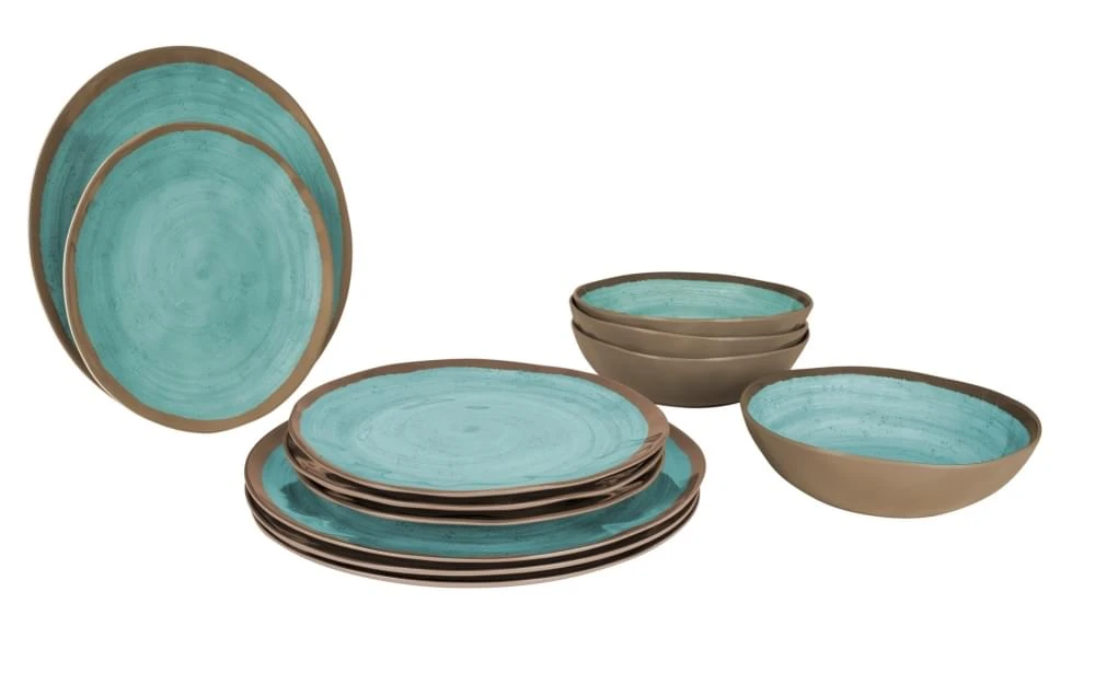 Bo-Camp Halo 12-delig Serviesset Blauw 1 Bo-Camp Halo 12-delig Serviesset Blauw