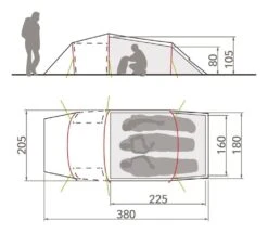 Vaude Arco XT 3P / 3 Persoons Tent Rood -Kampeeruitrustingswinkel 78543 vaude arco xt 3p 3 persoons tent