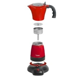 Bestron Elektrische Espressomaker Rood -Kampeeruitrustingswinkel 79586 bestron espresso apparaat 480w 300ml rood