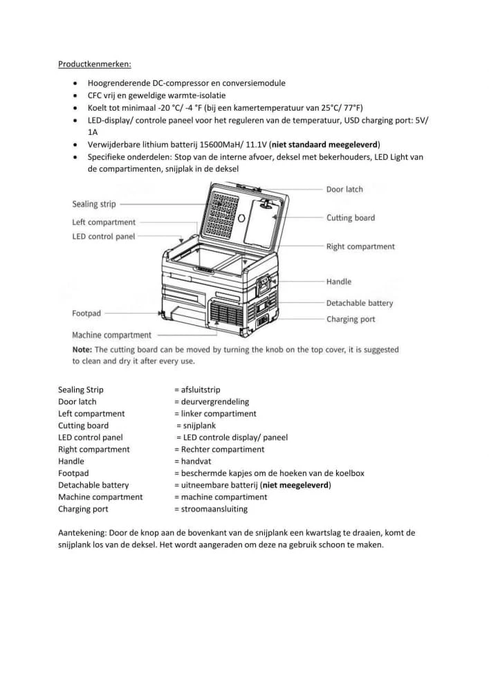 Campguru 45L Double Koelbox 4 Campguru 45L Double Koelbox - Afbeelding 4