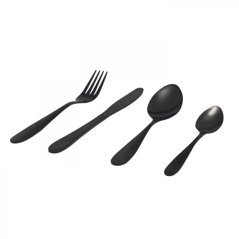 ML Bestekset 16 Delig Zwart 2 ML Bestekset 16 Delig Zwart - Afbeelding 2