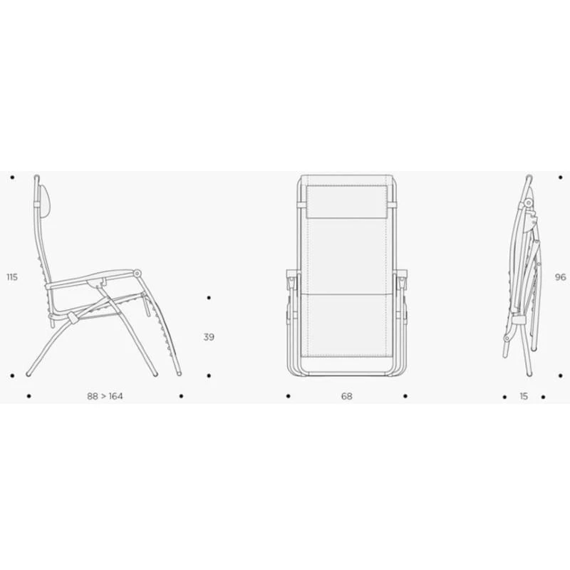 Lafuma RSXA Clip Batyline Relaxstoel Zwart 4 Lafuma RSXA Clip Batyline Relaxstoel Zwart - Afbeelding 4
