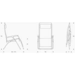Lafuma RSX Clip Polykatoen Relaxstoel Grijs -Kampeeruitrustingswinkel 81190 lafuma rsx clip polykatoen relaxstoel