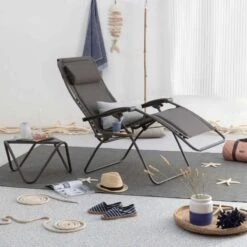 Lafuma RSX Clip Polykatoen Relaxstoel Grijs -Kampeeruitrustingswinkel 81191 lafuma rsx clip polykatoen relaxstoel