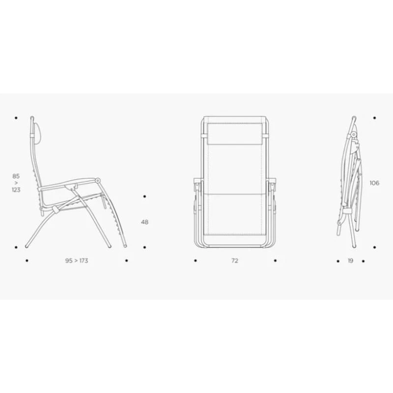 Lafuma RSXA Clip Batyline XL Relaxstoel Grijs 4 Lafuma RSXA Clip Batyline XL Relaxstoel Grijs - Afbeelding 4
