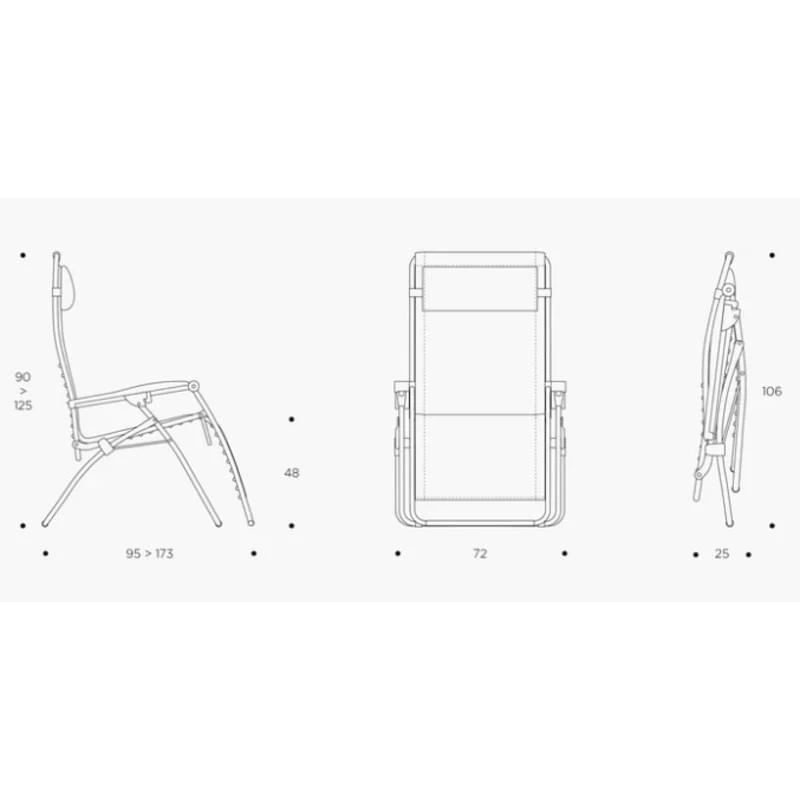 Lafuma RSX Clip Air Comfort XL Relaxstoel Bruin 4 Lafuma RSX Clip Air Comfort XL Relaxstoel Bruin - Afbeelding 4