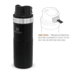 Stanley The Trigger-Action Travel Mug 0,47L Zwart -Kampeeruitrustingswinkel 82062 stanley the trigger action travel mug 047l