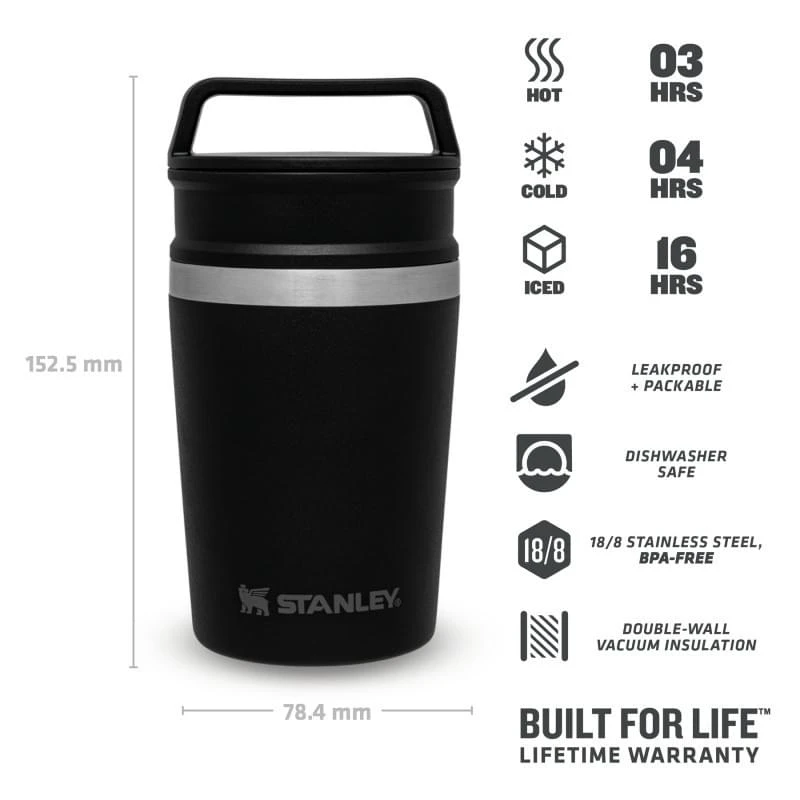 Stanley The Shortstack Travel Mug 0,23L Zwart 4 Stanley The Shortstack Travel Mug 0,23L Zwart - Afbeelding 4