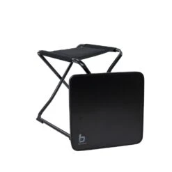 Bo-Camp Krukje Met Oplegblad Zwart -Kampeeruitrustingswinkel 84543 bo camp krukje met oplegblad