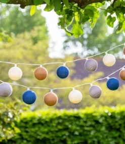 Cotton Ball Lights Outdoor Glamping Extension Kit Blauw -Kampeeruitrustingswinkel 85973 cotton ball lights outdoor glamping extension kit