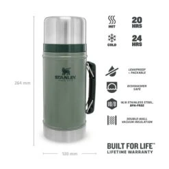 Kampeeruitrustingswinkel -Kampeeruitrustingswinkel 94384 stanley the legendary classic food jar 0.94l groen