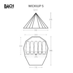 Bach Wickiup 5 / 5 Persoons Tent Donkergroen 5 Bach Wickiup 5 / 5 Persoons Tent Donkergroen -Kampeeruitrustingswinkel 96107 bach wickiup 5 5 persoons tent