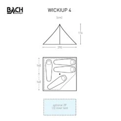 Bach Wickiup 4 / 4 Persoons Tent Donkergroen 7 Bach Wickiup 4 / 4 Persoons Tent Donkergroen -Kampeeruitrustingswinkel 96111 bach wickiup 4 4 persoons tent