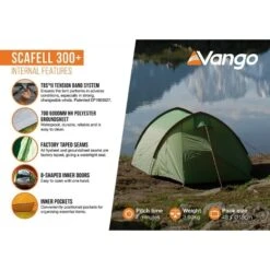 Vango Scafell 300 Plus / 3 Persoons Tunneltent -Kampeeruitrustingswinkel 98625 vango scafell 300 plus